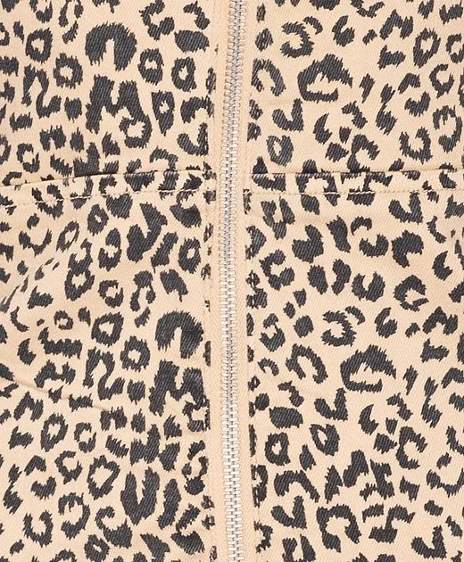 Cheetah girl denim dress