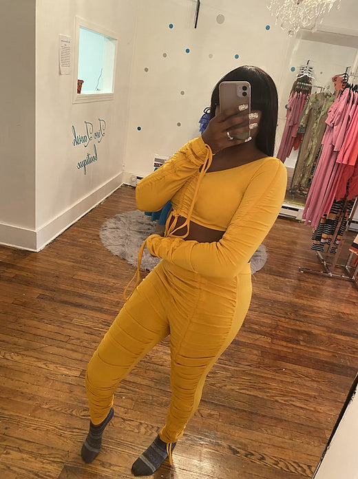 Mustard two piece set