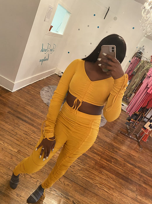 Mustard two piece set