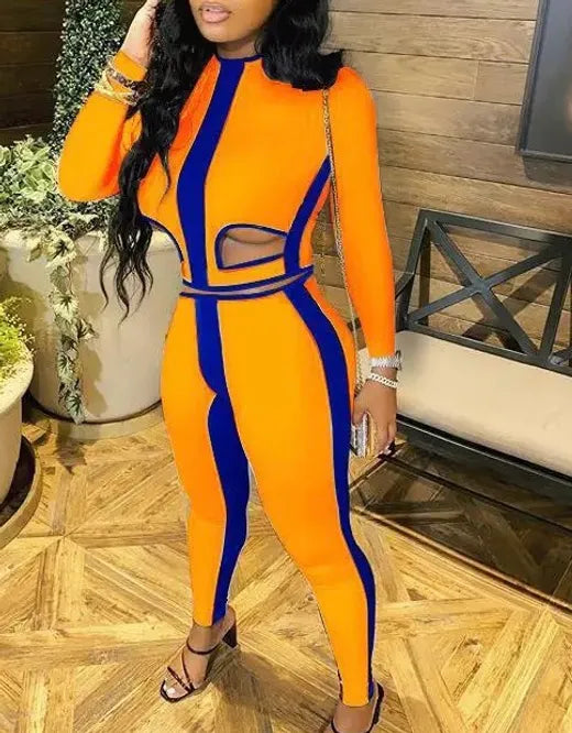 Orange & blue tracksuit
