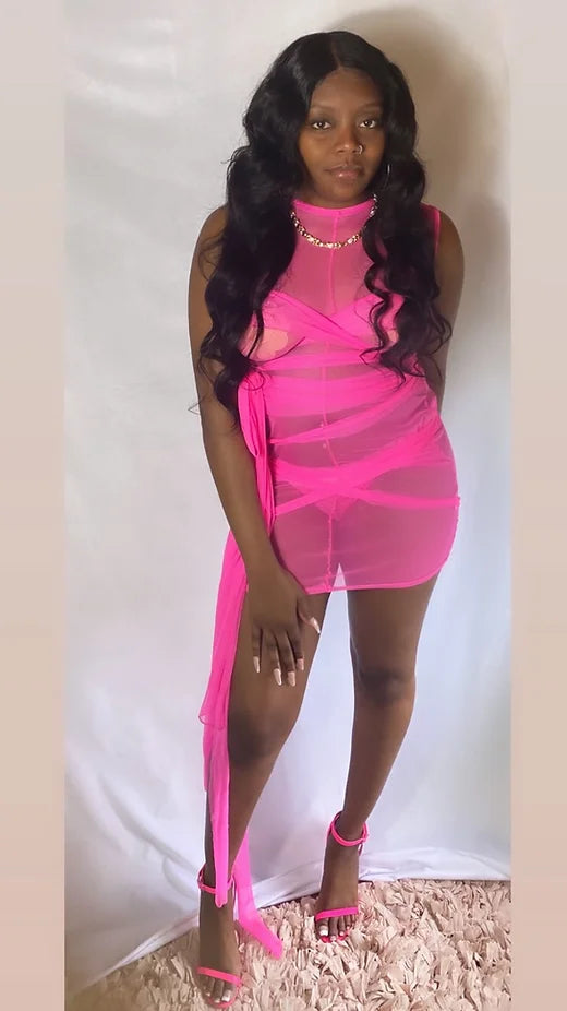 Pink baddie dress