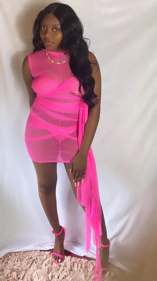 Pink baddie dress
