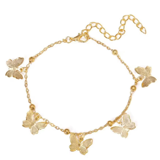 Butterfly anklet