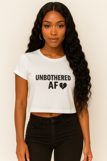 Unbothered AF Crop Tee for Confident Women