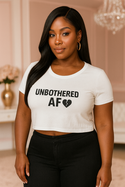 Unbothered AF Crop Tee for Confident Women