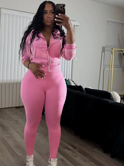 Snatched & Unbothered Zip Set