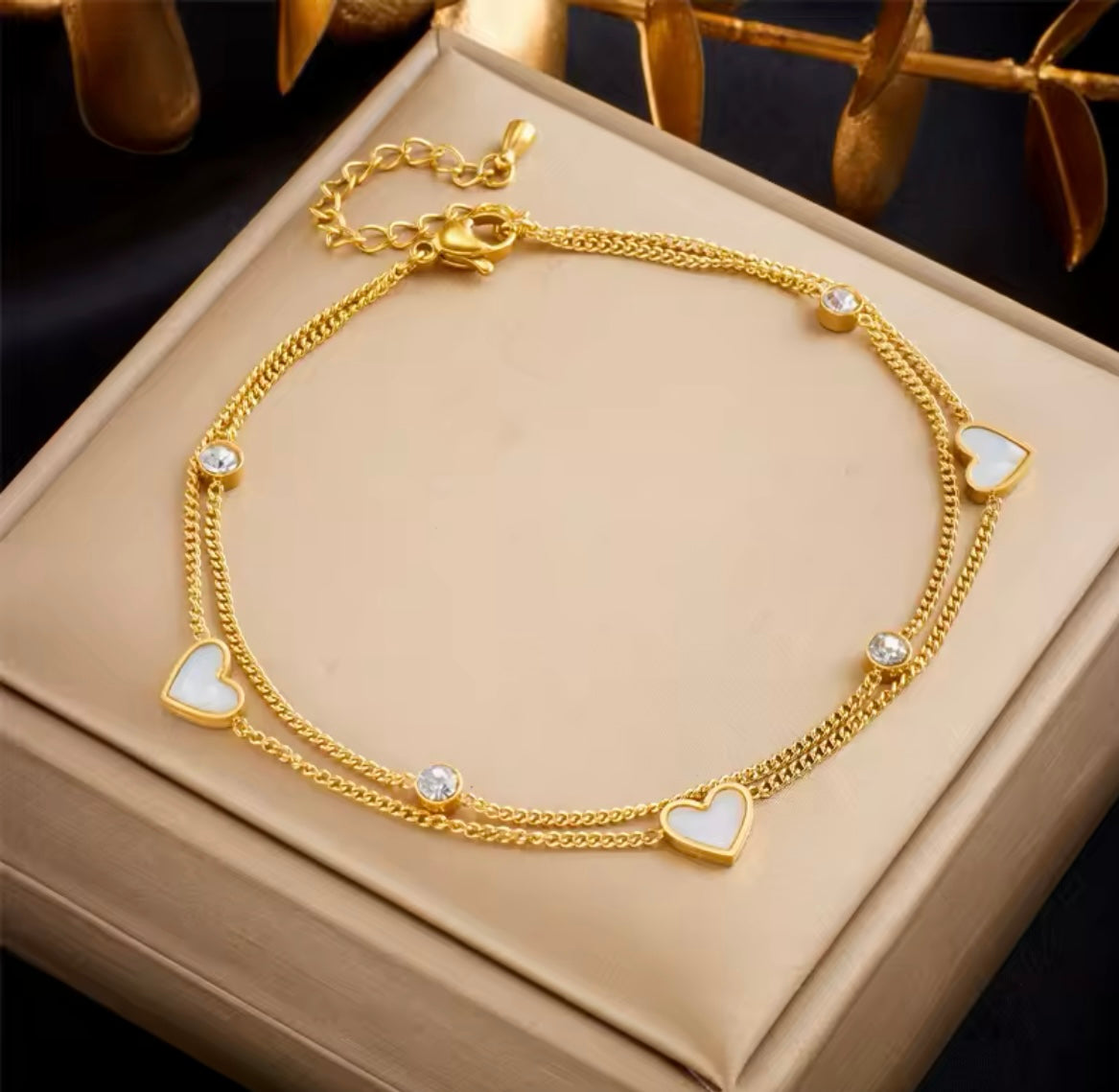 Heart anklet
