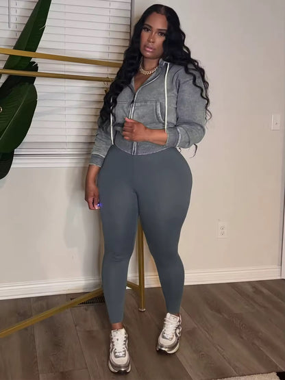 Snatched & Unbothered Zip Set