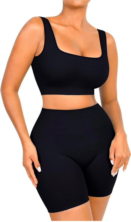 Biker short two piece set