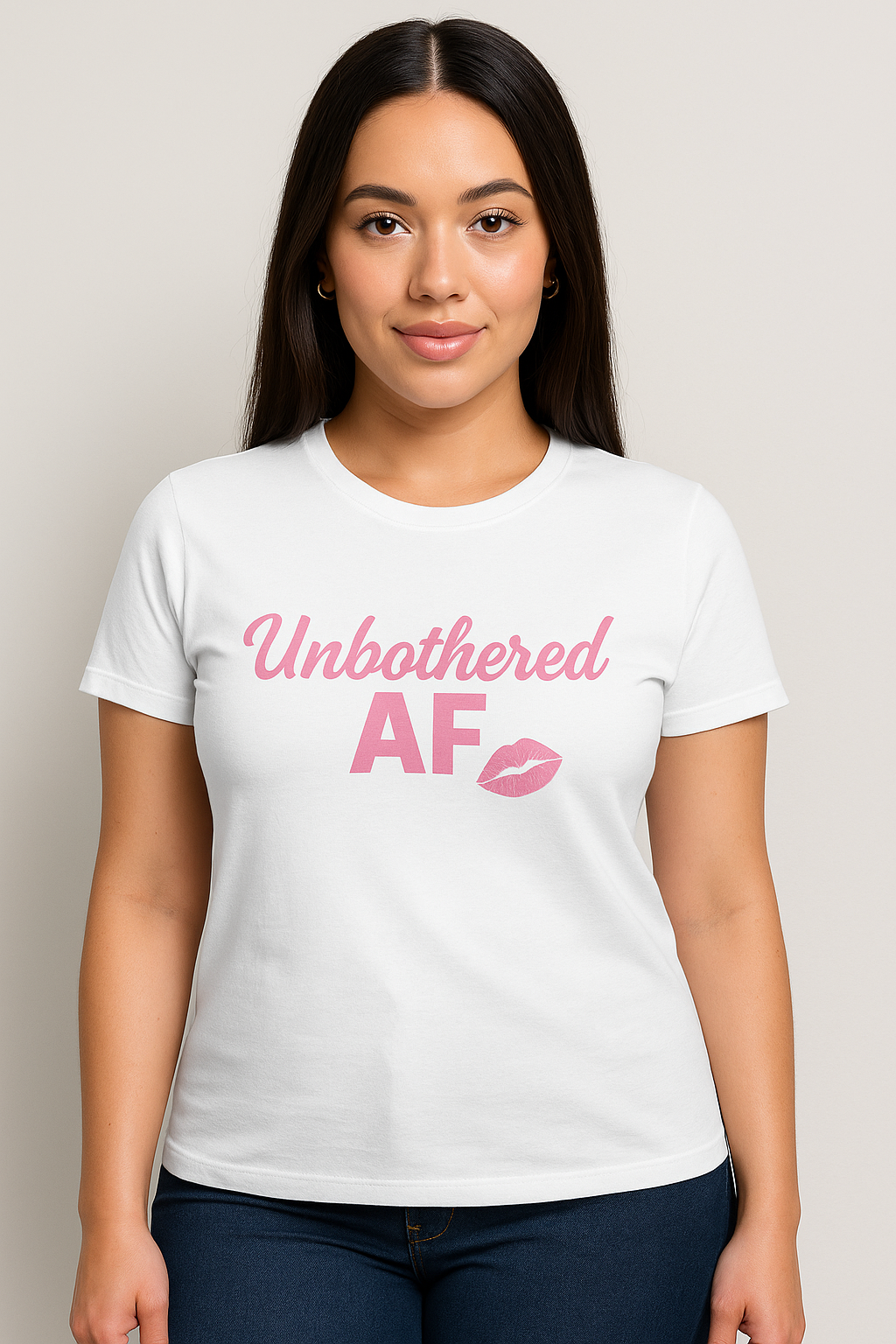 Unbothered AF Women's Tee - Casual, Motivational Shirt for Empowering Vibes, Ideal for Gifts, Birthdays, Self-Care Days, or Everyday Wear