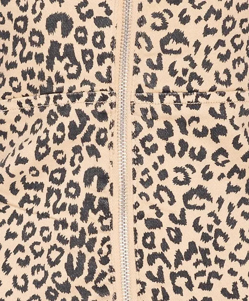 Cheetah girl denim dress