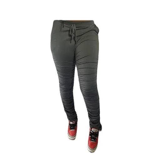 Gray stacked leggings