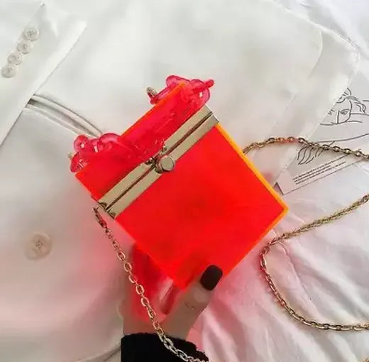 Hot pink acrylic purse