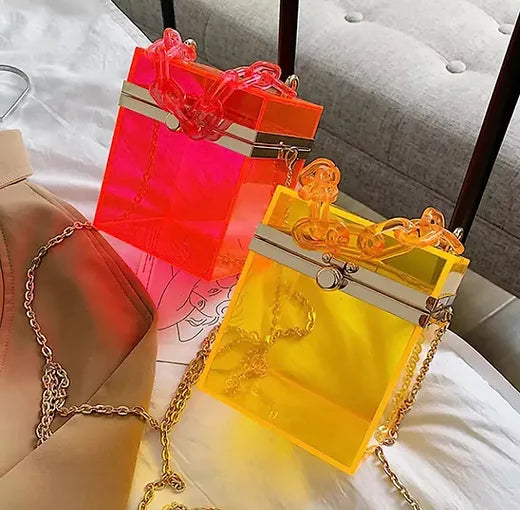 Hot pink acrylic purse