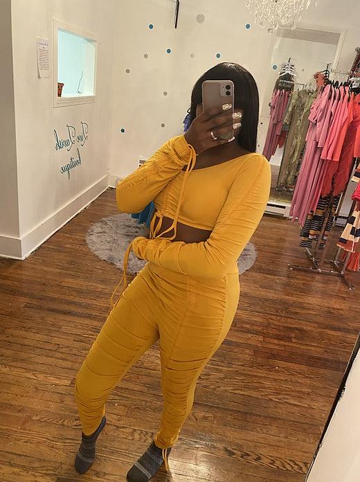 Mustard two piece set