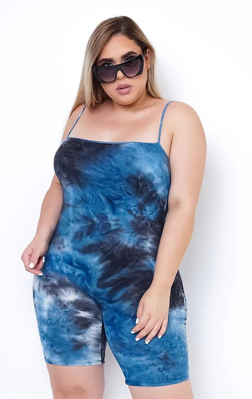 Plus size feeling blue romper
