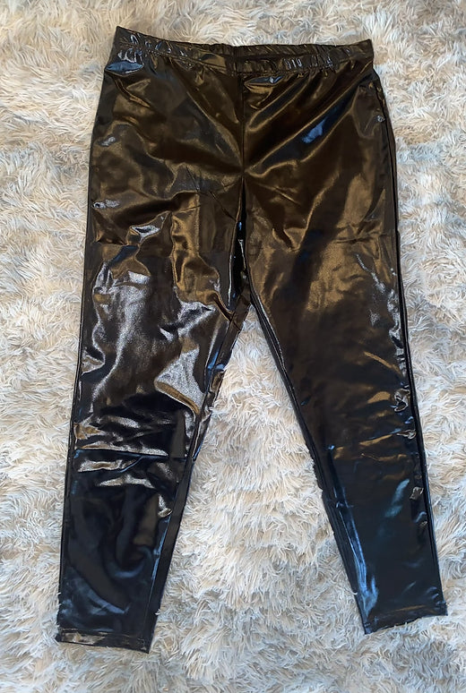 Plus size leather leggings